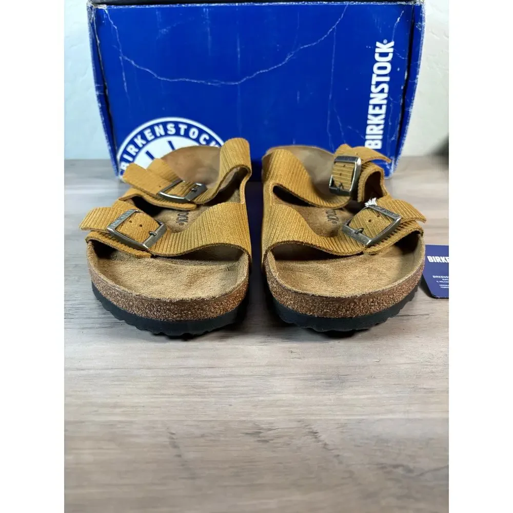 Birkenstock Arizona BS Corduroy Cork Brown Tan Size 46 US Men's 13‎ NEW in Box